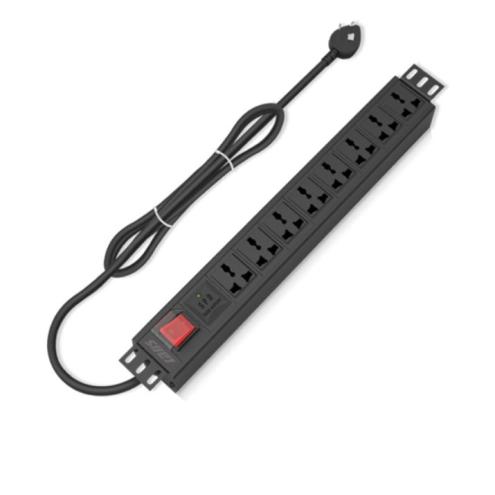 雷迪司 8位万用带总控开关PDU 16A插头 - 雷迪司